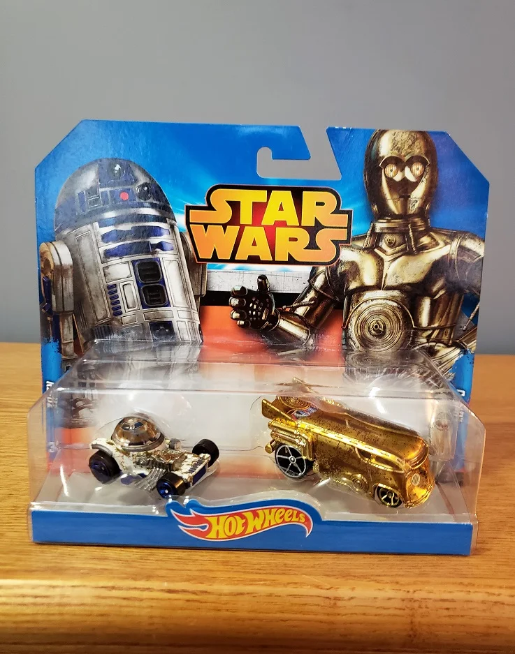 Star Wars Hot Wheels Battle Damaged R2-D2C-3PO Character Car 2pk